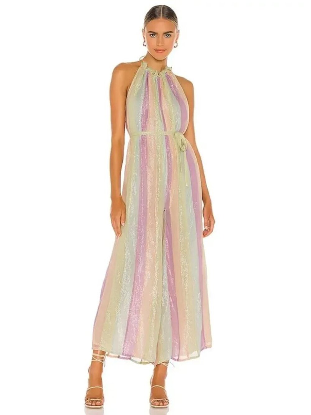 Anthropologie x Sundress Sophie Jumpsuit Marbella Mixed Pastel XS/S